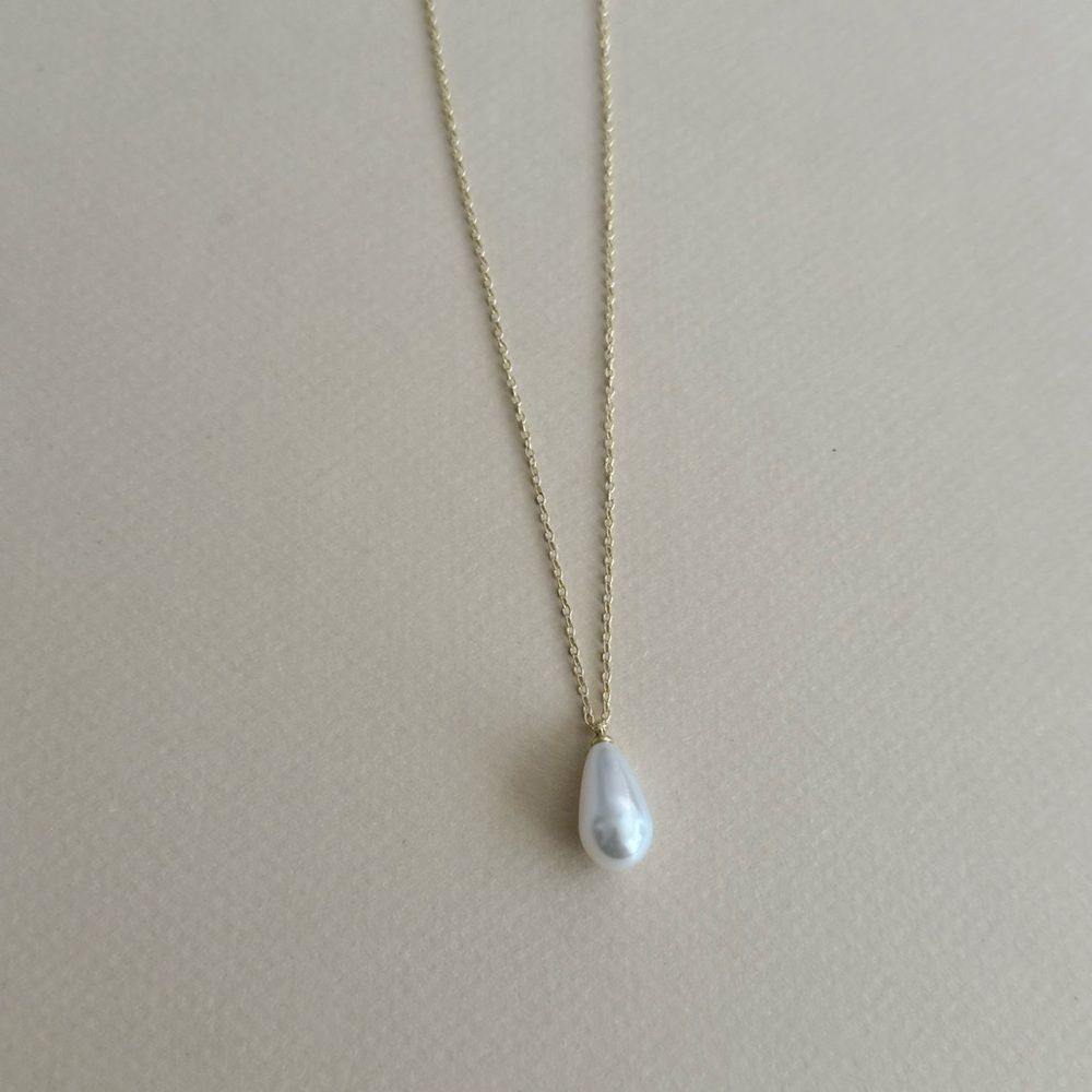 Elegant Gold Pearl Necklace M1737 - Picture 4 of 6
